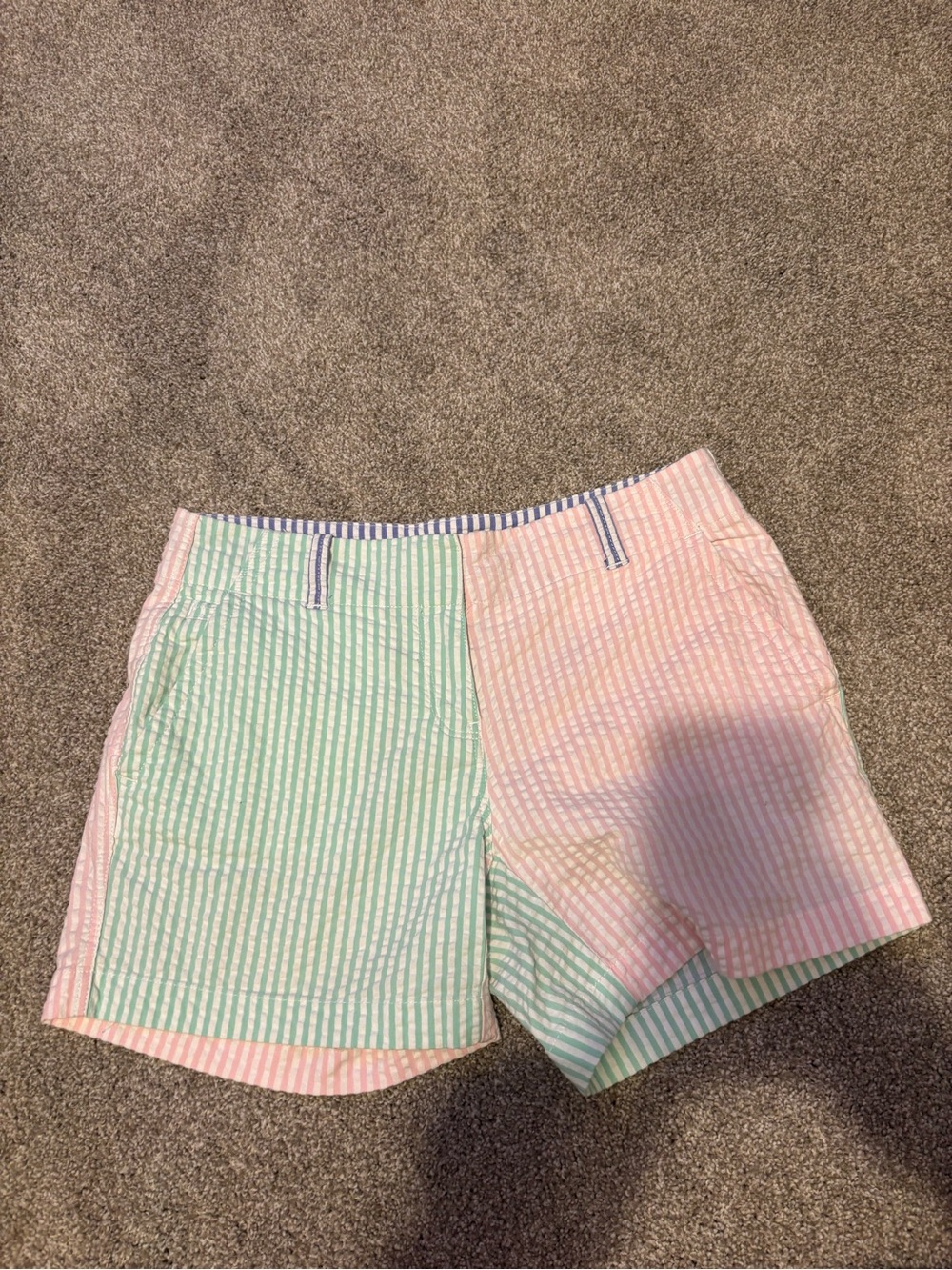 Vineyard Vines Pastel Multi-Stripe Shirt (Blue, Pink, Mint) size 2